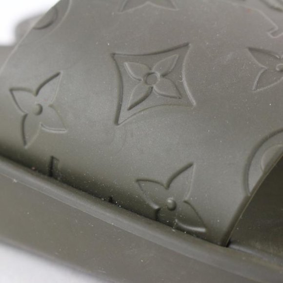 Louis Vuitton Khaki Green 37 Sunbath Flat Mule San - Picture 9 of 12